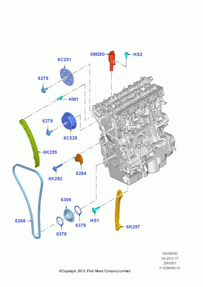 05D - Timing Gear, 2.5L Duratec (110kW/150PS), (+)"CDN/PR/USA"; 30/SEP/2013