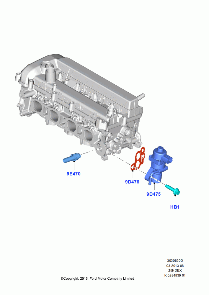 20D - Exhaust Gas Recirculation, 2.5L Duratec (110kW/150PS), (+)"CDN/PR/USA"; 30/SEP/2013