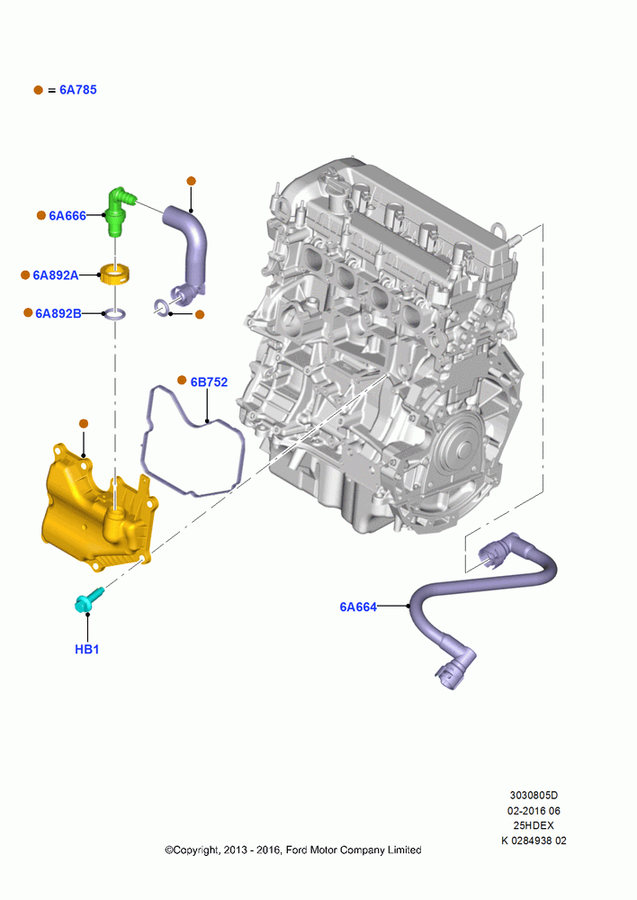 05D - Emission Control - Crankcase, 2.5L Duratec (110kW/150PS), (+)"CDN/PR/USA"; 30/SEP/2013