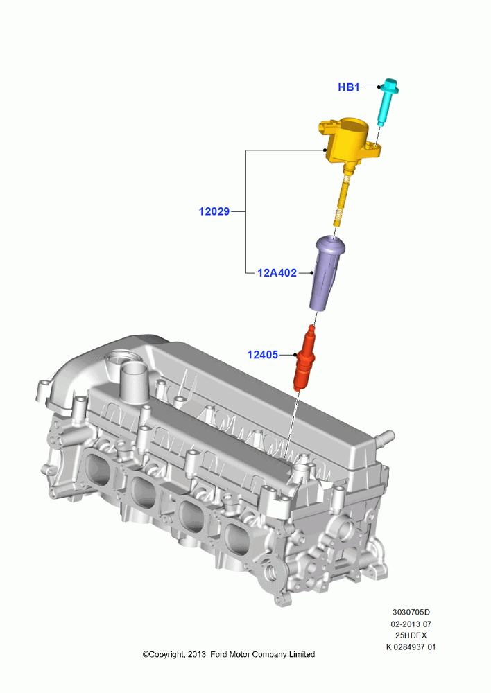 05D - Ignition Coil and Wires/Spark Plugs, 2.5L Duratec (110kW/150PS), (+)"CDN/PR/USA"; 30/SEP/2013