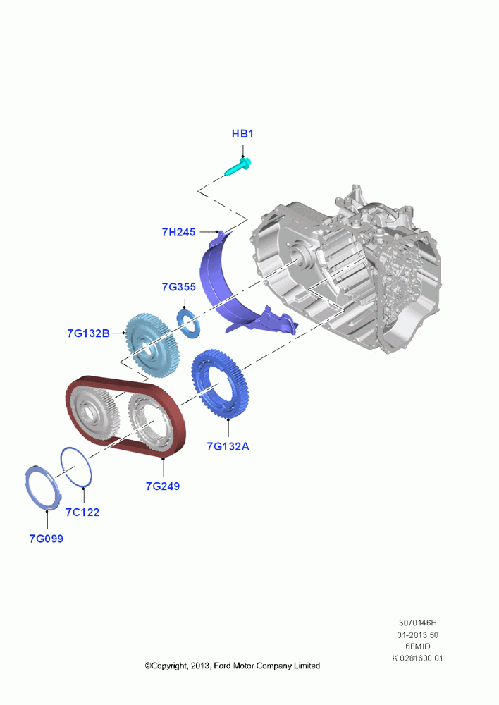 46H - Chain Drive, 1.6L EcoBoost SCTi 160/182PS-Sigma, 2.5L Duratec (110kW/150PS), 6 Speed Auto Trans 6F Mid-Range, (+)"CDN/PR/USA"; 30/SEP/2013