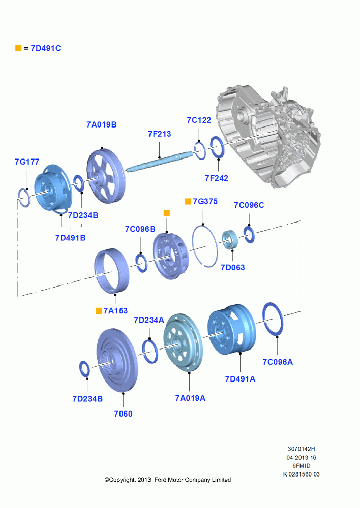 42H - Planetary Gear Sets, 1.6L EcoBoost SCTi 160/182PS-Sigma, 2.5L Duratec (110kW/150PS), 6 Speed Auto Trans 6F Mid-Range, (+)"CDN/PR/USA"; 30/SEP/2013