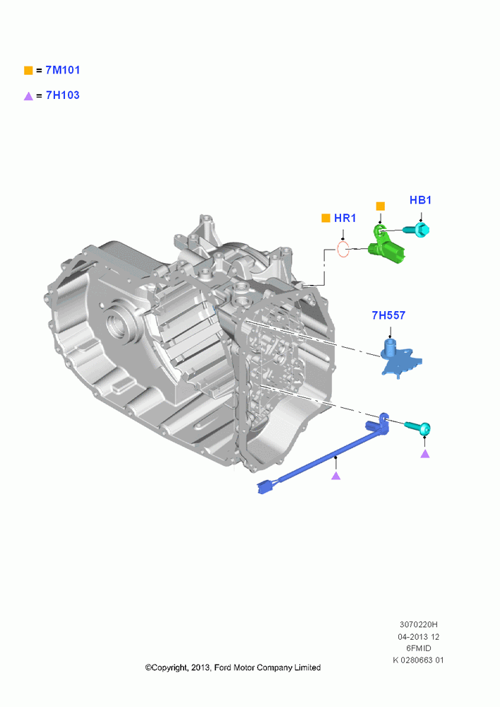 20H - Transmission Modules and Sensors, 1.6L EcoBoost SCTi 160/182PS-Sigma, 2.5L Duratec (110kW/150PS), 6 Speed Auto Trans 6F Mid-Range, (+)"CDN/PR/USA"; 30/SEP/2013