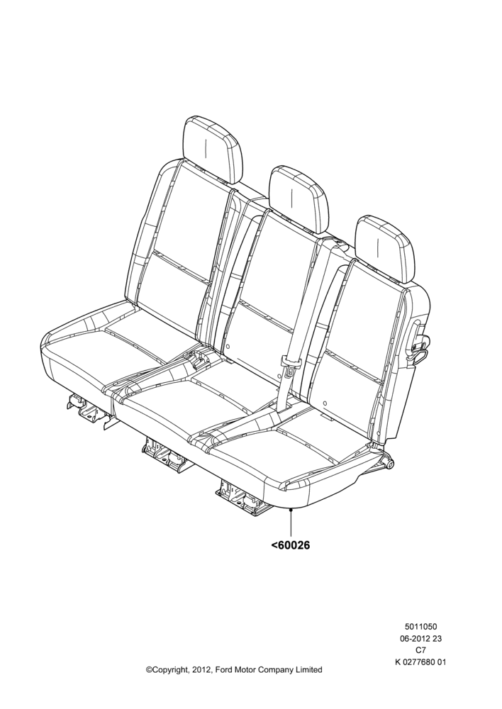 50 - Rear Seat, (+)"CDN/PR/USA"; 19/OCT/2009