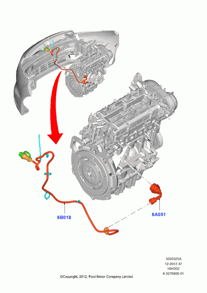 25A - Engine Heater, 1.6L EcoBoost SCTi 160/182PS-Sigma; 24/JUN/2013-01/AUG/2019