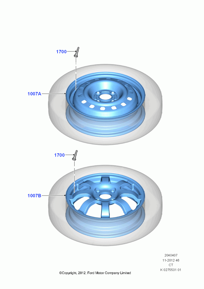 Spare Wheel, With Mini Aluminium Spare Wheel, Spare Tire - T125/80 R15, With 15" Mini Steel Spare Wheel
