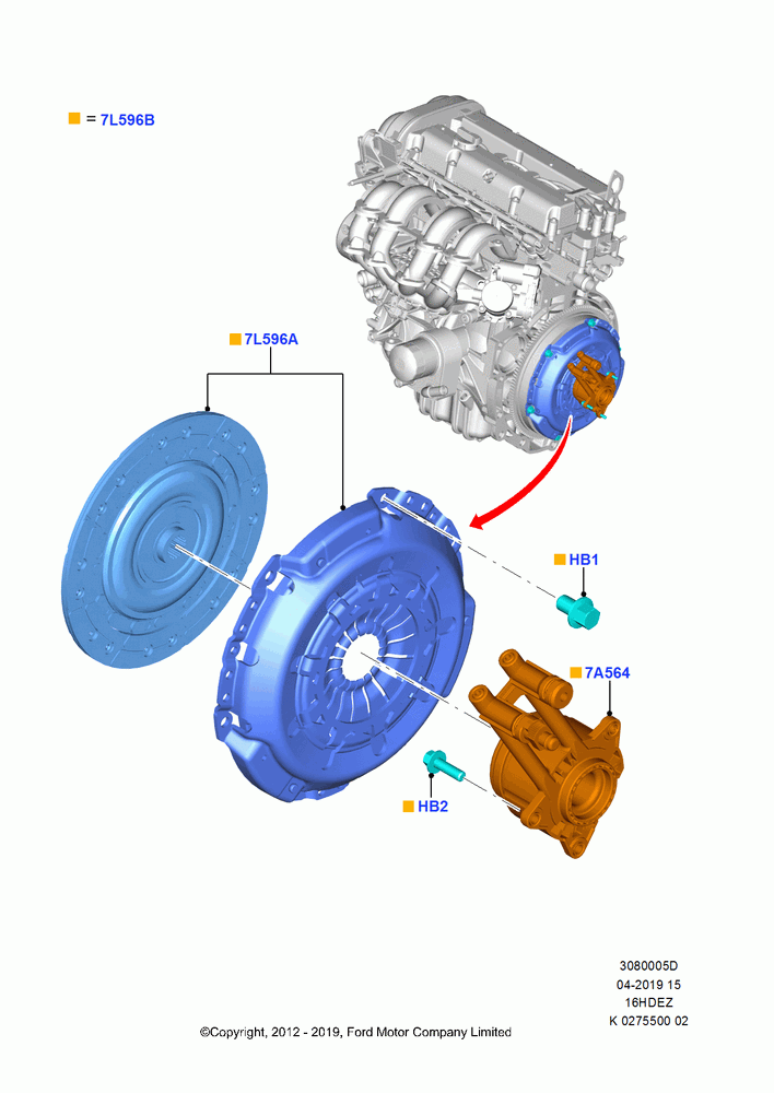 05D - Clutch, 1.6L TIVCT PFI Sigma, Manual Transmission; 29/APR/2013-01/AUG/2019
