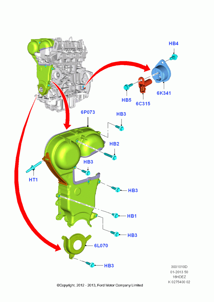 Timing Gear Covers, 1.6L TIVCT PFI Sigma
