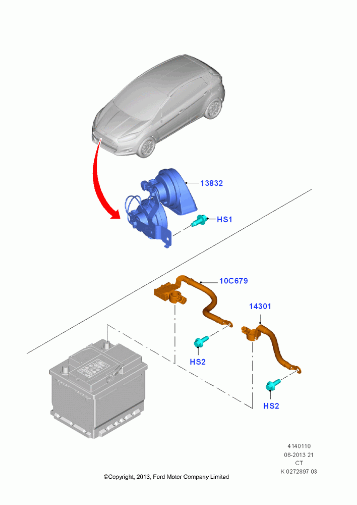 10 - Battery Cables and Horn; 29/APR/2013-01/AUG/2019