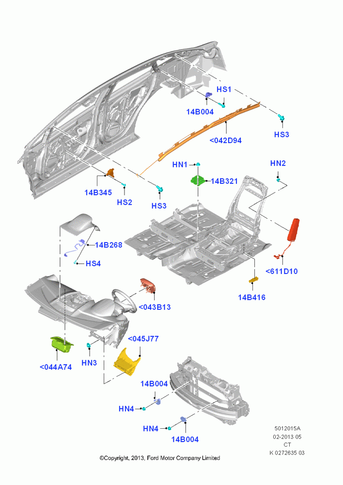 15A - Airbag System, 4 Door Sedan; 29/APR/2013-01/AUG/2019