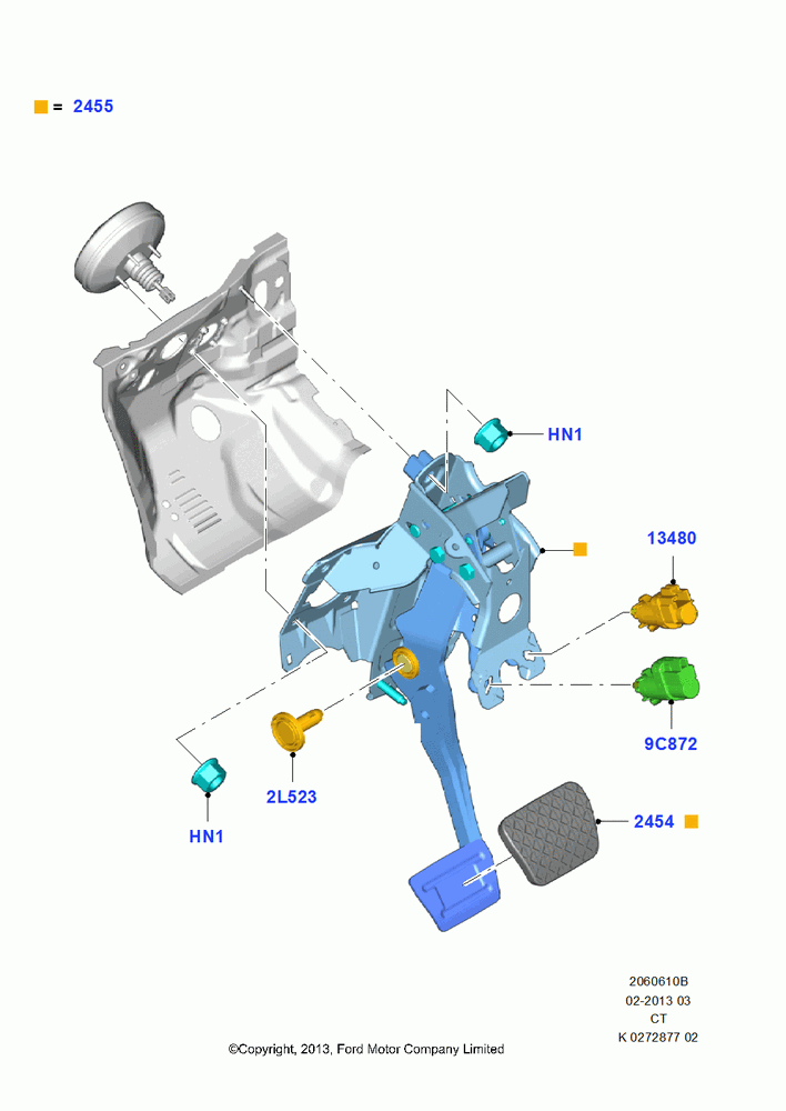 10B - Brake and Clutch Controls, 6 Speed Auto Trans GFT DPS6; 29/APR/2013-01/AUG/2019