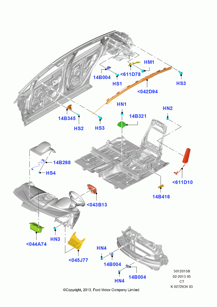 15B - Airbag System, 5 Door Sedan; 29/APR/2013-01/AUG/2019