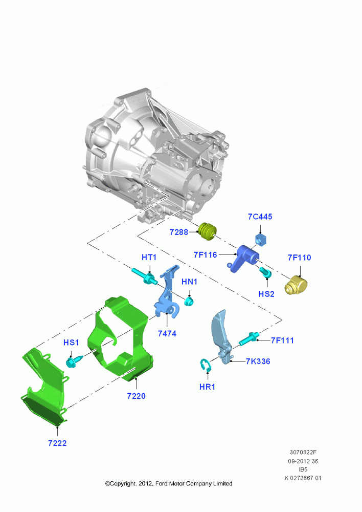 22F - External Selector Levers & Housing, B5/IB5; 29/APR/2013-01/AUG/2019
