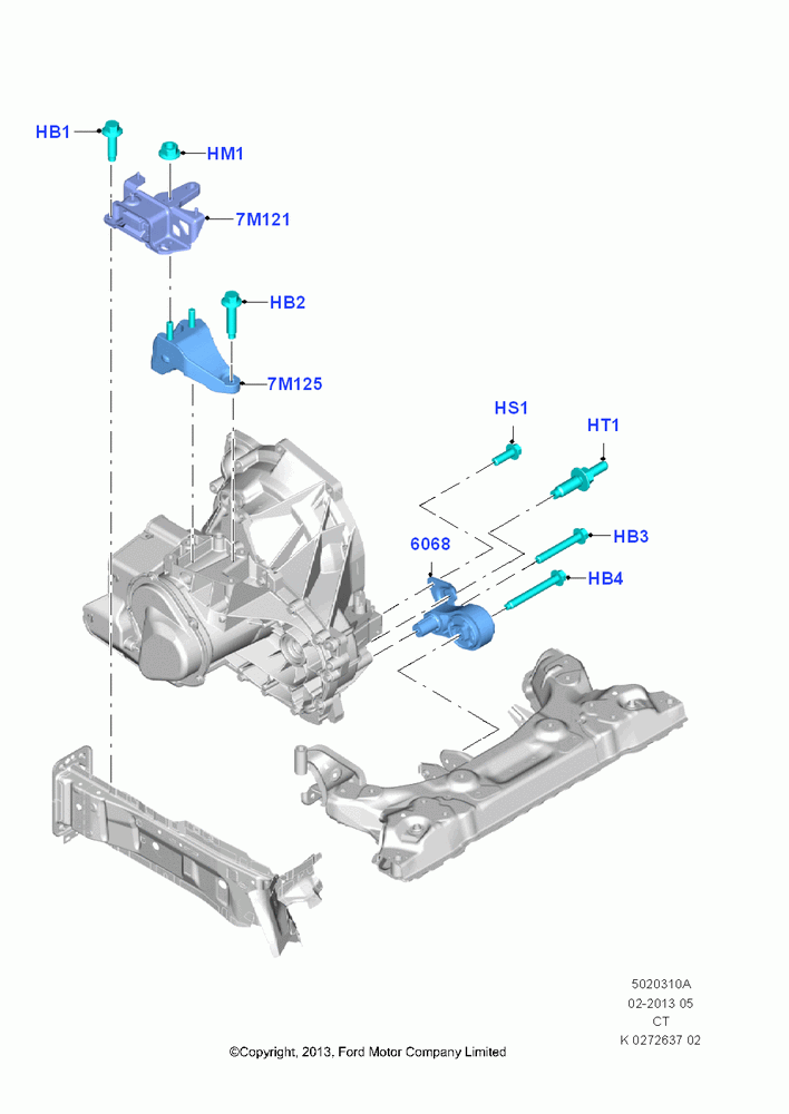 10A - Transmission Mounting, B5/IB5; 29/APR/2013-01/AUG/2019