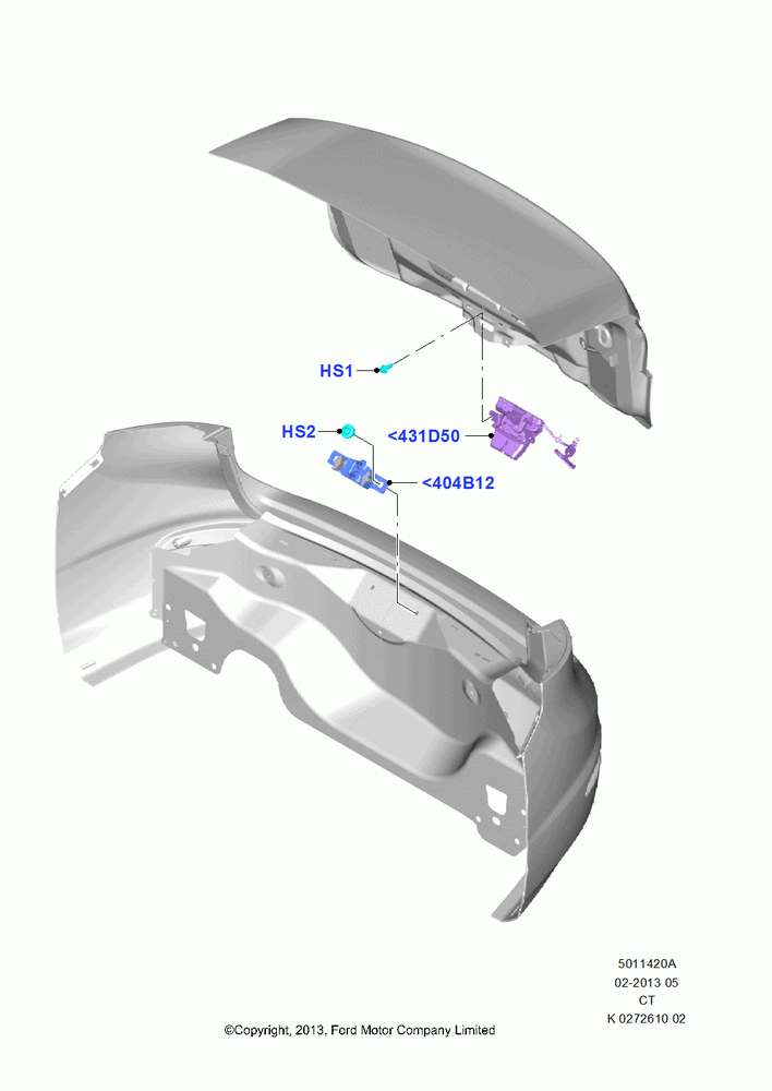 20A - Luggage Compt/Tailgte Lock Controls, 4 Door Sedan; 29/APR/2013-01/AUG/2019