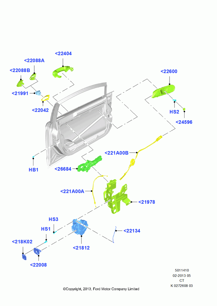 10 - Front Door Lock Controls; 29/APR/2013-01/AUG/2019