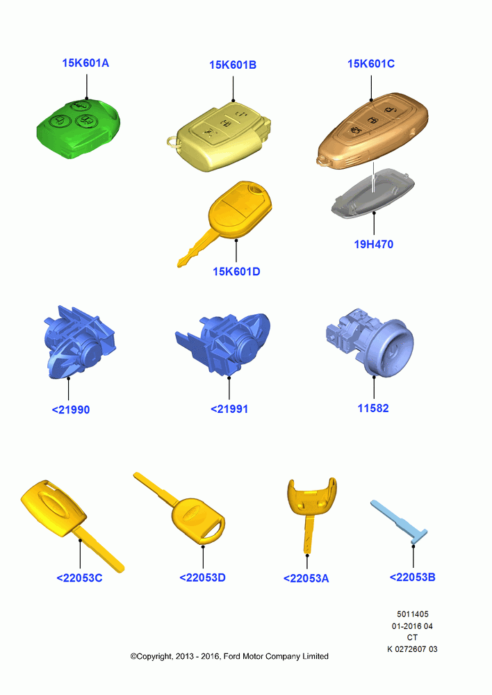 05 - Vehicle Lock Sets and Repair Kits; 29/APR/2013-01/AUG/2019