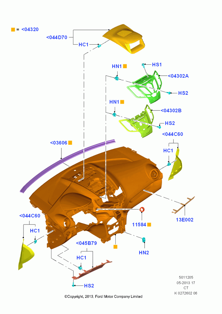 05 - Instrument Panel; 29/APR/2013-01/AUG/2019