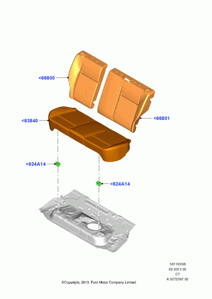 35B - Rear Seat Pads/Valances & Heating, 5 Door Sedan; 29/APR/2013-01/AUG/2019