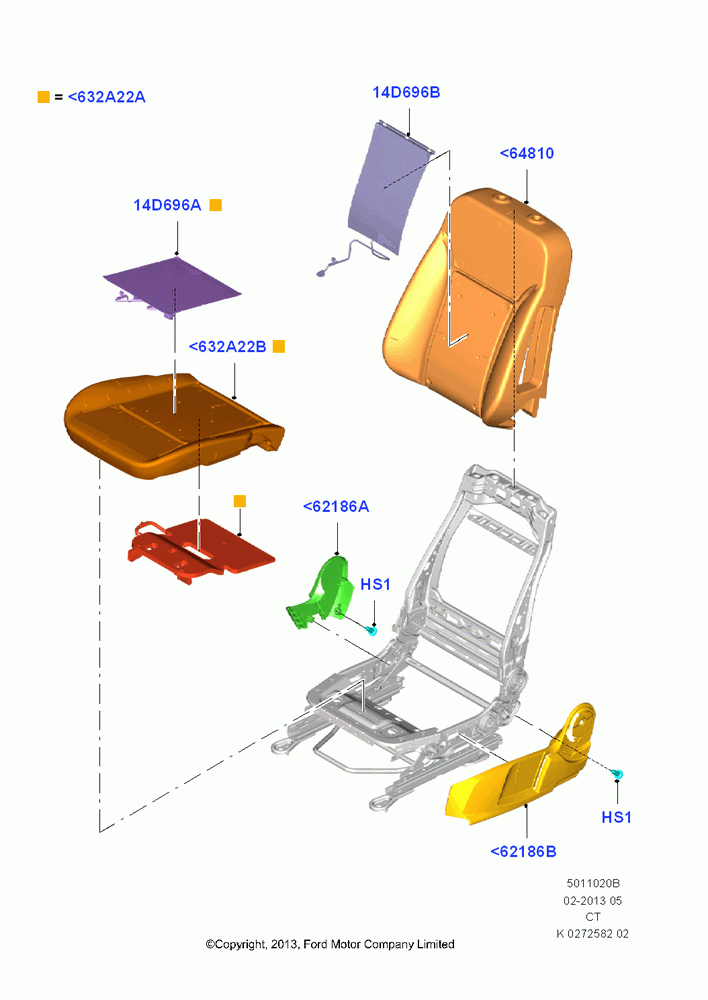 20B - Front Seat Pads/Valances & Heating, With Drivers Heated Seat, With Heated Passenger Seat, With Low Back Front Seats; 29/APR/2013-01/AUG/2019