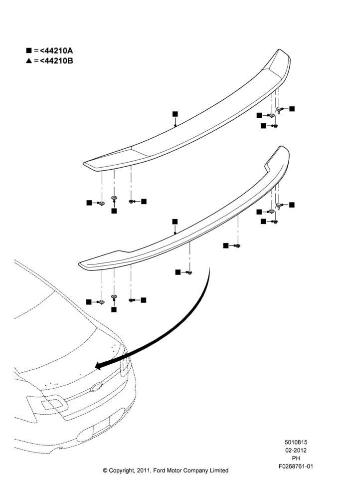 15XB - Spoiler and Related Parts, Accessory; 06/FEB/2012-01/MAR/2019