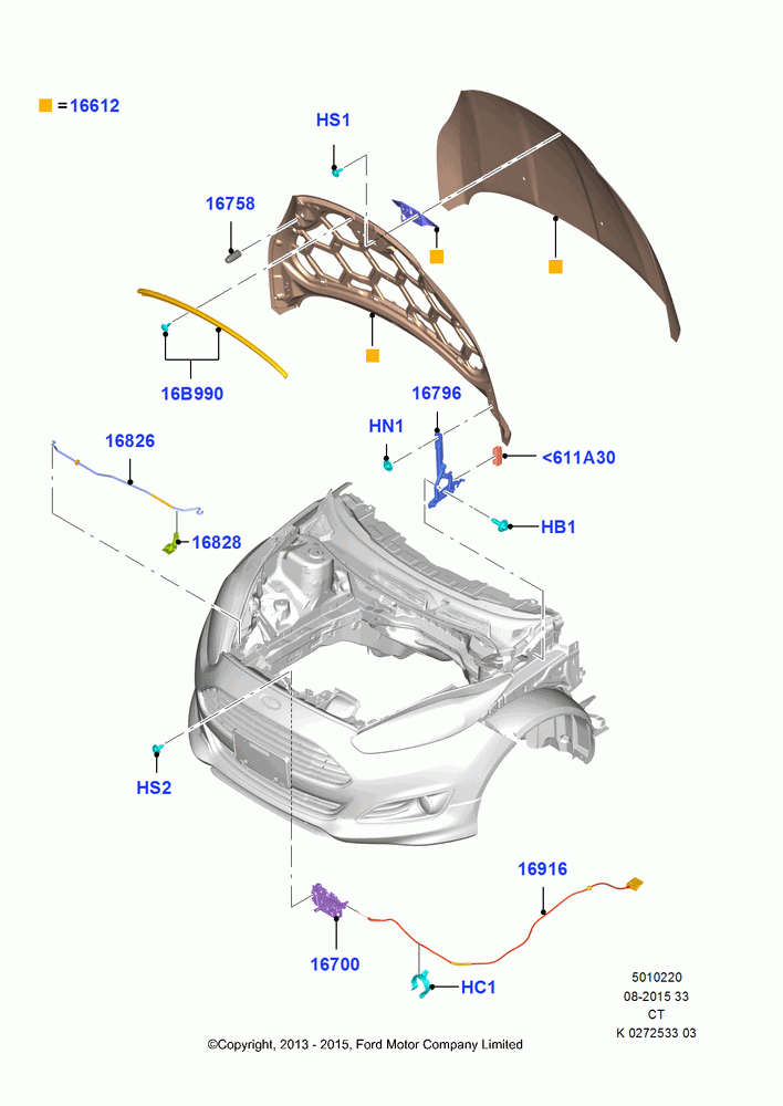 20 - Hood and Related Parts; 29/APR/2013-01/AUG/2019