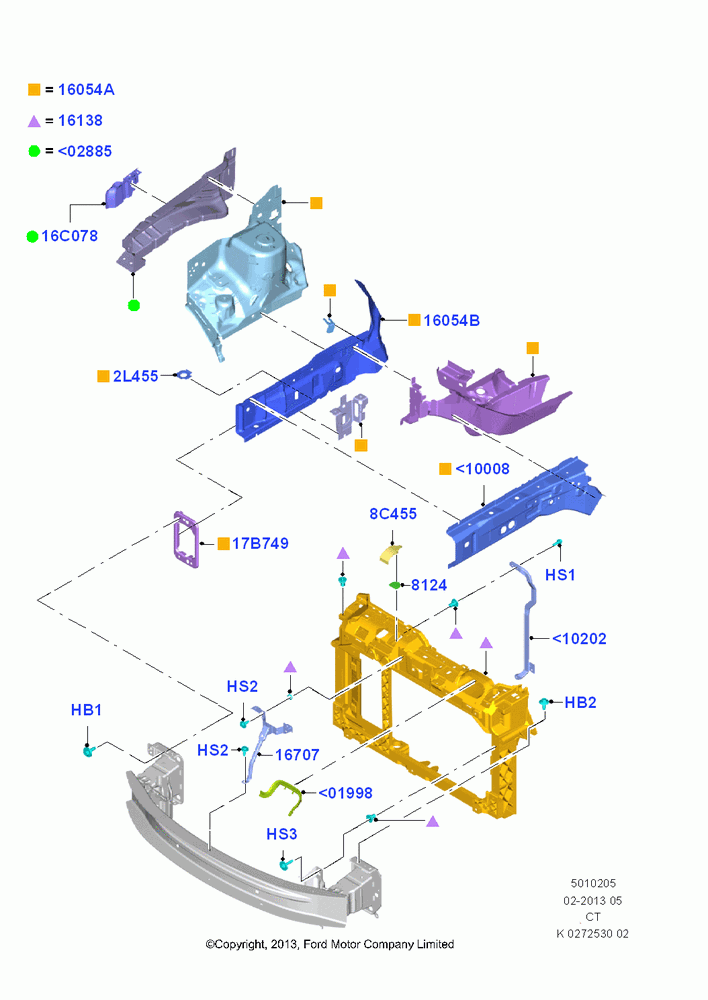 05 - Front Panels, Aprons & Side Members; 29/APR/2013-01/AUG/2019