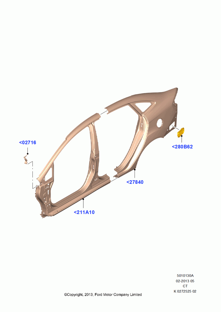 30A - Side Panels - Outer, 4 Door Sedan; 29/APR/2013-01/AUG/2019