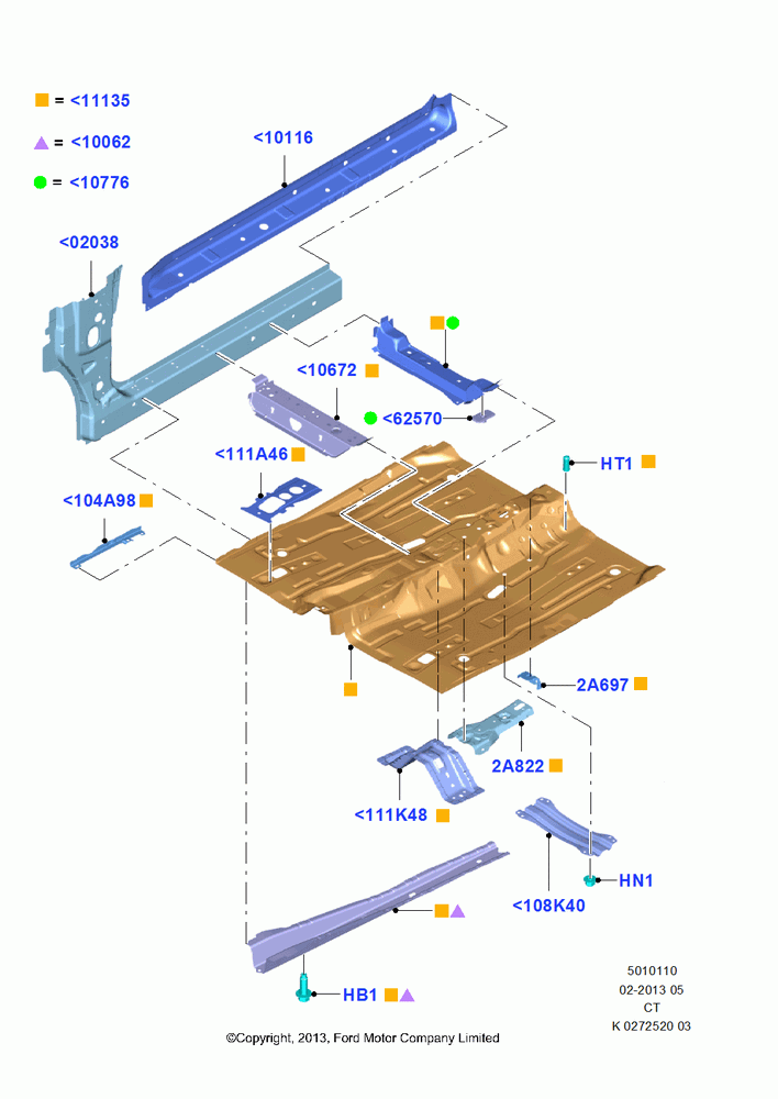 10 - Floor Pan - Front; 29/APR/2013-01/AUG/2019