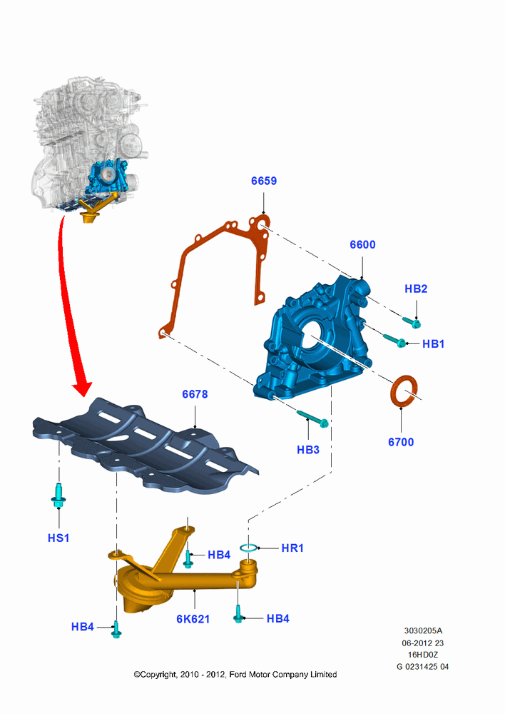 05A - Oil Pump, 1.6L EcoBoost SCTi 160/182PS-Sigma, 1.6L EcoBoost SCTi (150PS), (-)"CDN/PR/USA", 1.6L EcoBoost TIVCT (150PS) - FFV; 23/AUG/2010