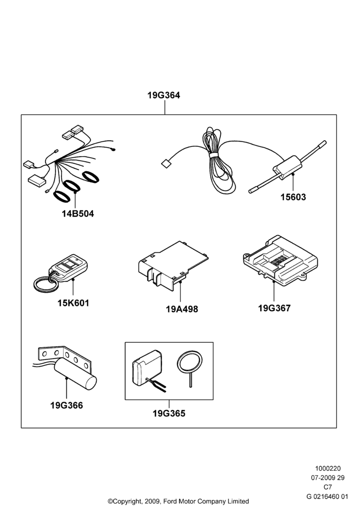 20XB - Remote Starting Kit, (+)"CDN/PR/USA", Accessory, One Way Remote Start; 01/APR/2009