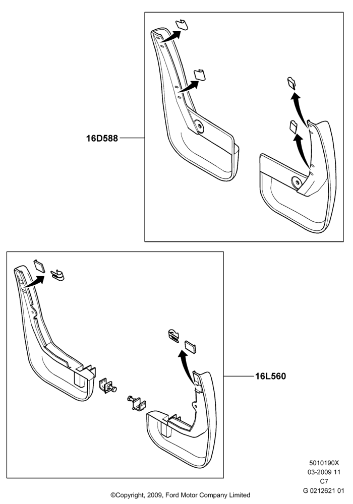 90X - Mudflaps, (+)"CDN/PR/USA"; 01/APR/2009