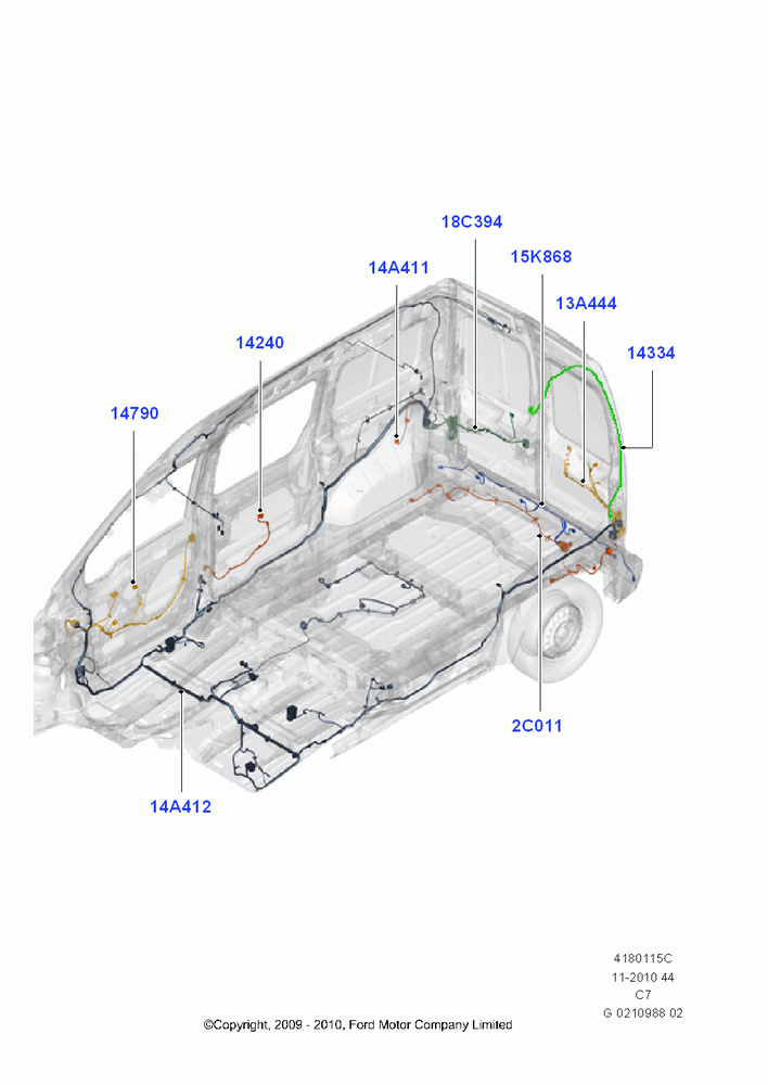 15C - Electrical Wiring - Body and Rear, (+)"CDN/PR/USA"; 01/APR/2009