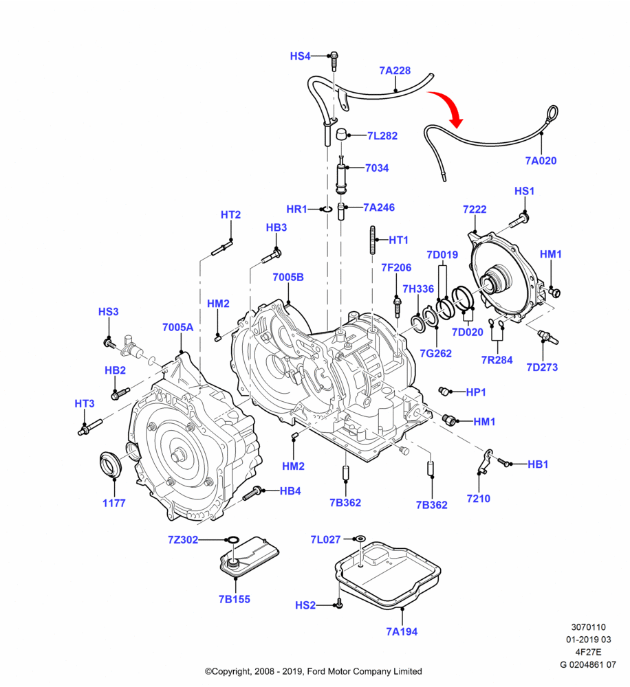 10 - Transmission External Components, 4-Speed Automatic Transaxle - 4F27E; 01/APR/2009