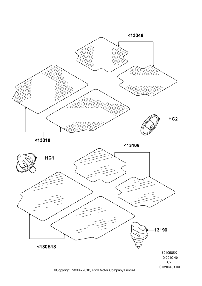 05X - Floor Trim, (+)"CDN/PR/USA", Accessory; 01/APR/2009