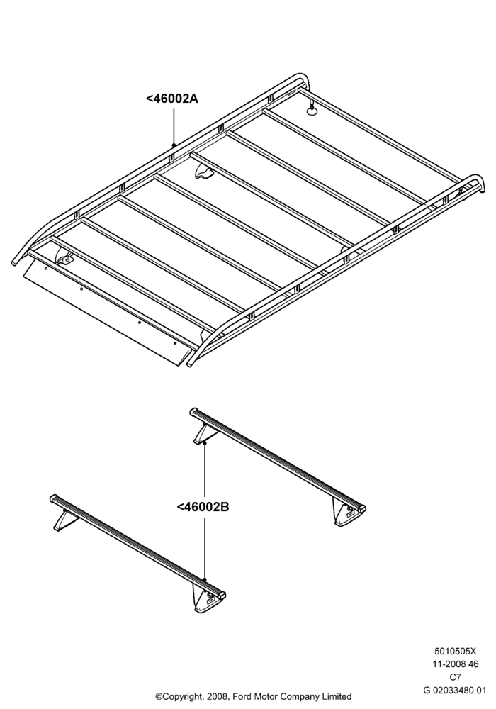 05X - Roof Rack Systems, (+)"CDN/PR/USA", Accessory; 01/APR/2009