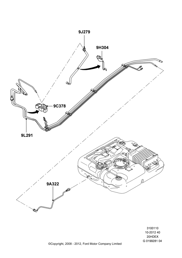 10 - Fuel Lines, 2.0L Duratec HE (137PS); 01/APR/2009