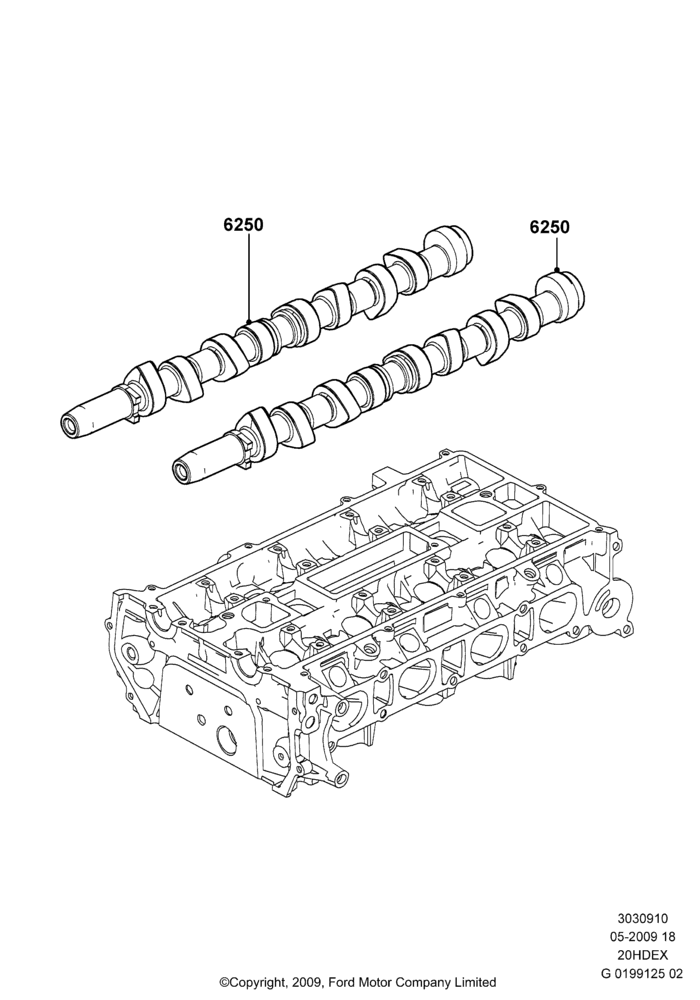 10 - Camshaft, 2.0L Duratec HE (137PS); 01/APR/2009