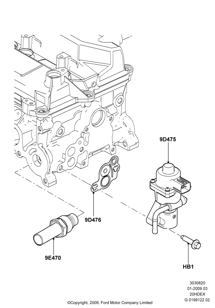 20 - Exhaust Gas Recirculation, 2.0L Duratec HE (137PS); 01/APR/2009