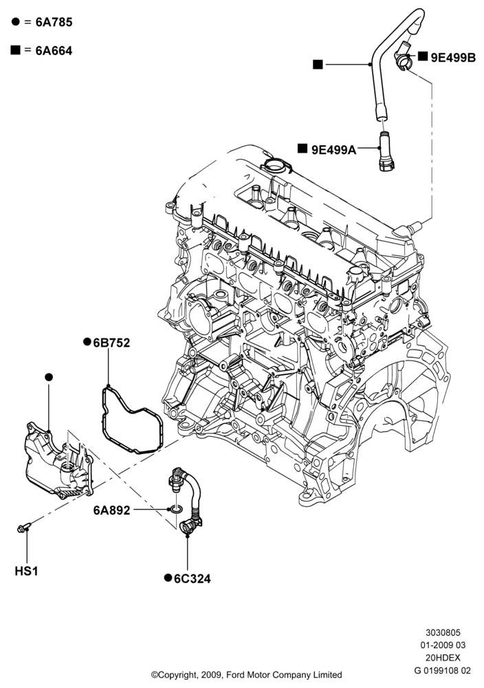 05 - Emission Control - Crankcase, 2.0L Duratec HE (137PS); 01/APR/2009