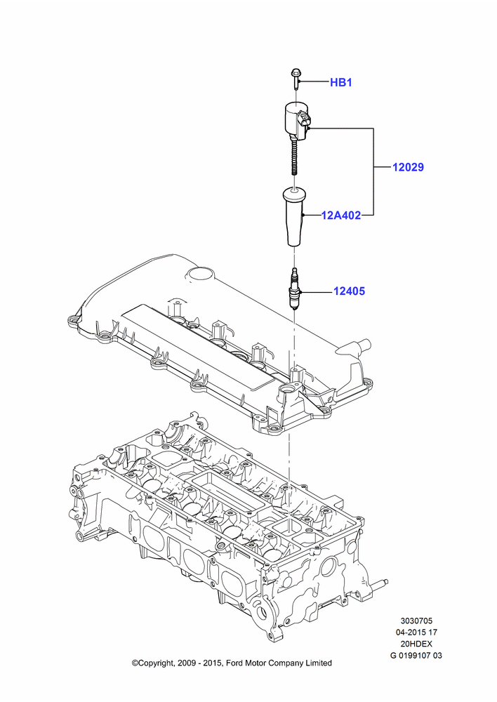 05 - Ignition Coil and Wires/Spark Plugs, 2.0L Duratec HE (137PS); 01/APR/2009