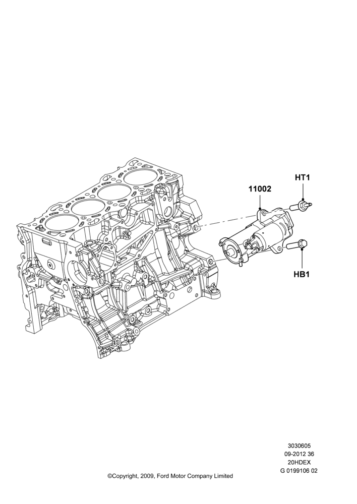 05 - Starter Motor, 2.0L Duratec HE (137PS); 01/APR/2009