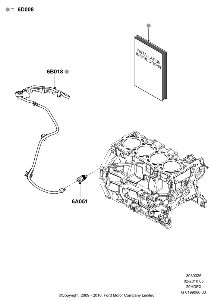 25 - Engine Heater, 2.0L Duratec HE (137PS); 01/APR/2009