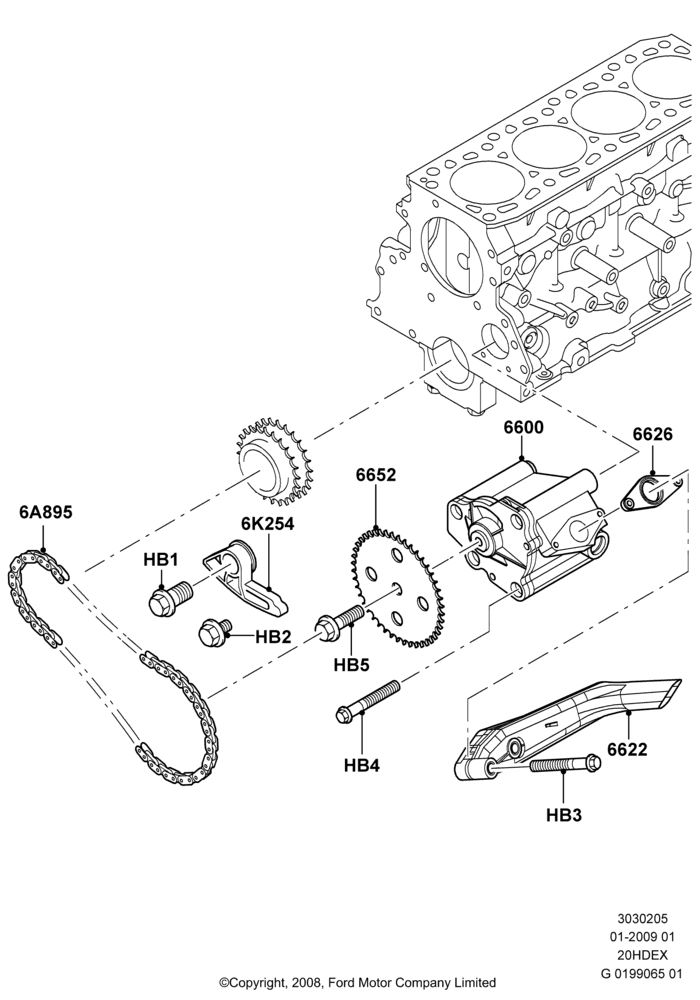 05 - Oil Pump, 2.0L Duratec HE (137PS); 01/APR/2009