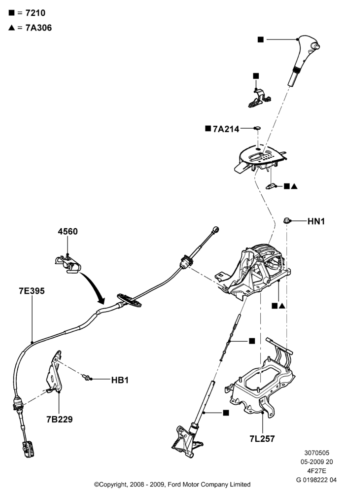 05 - Gear Change-Automatic Transmission, 4-Speed Automatic Transaxle - 4F27E; 01/APR/2009