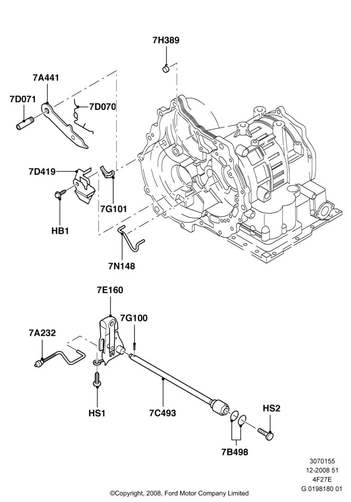55 - Transmission Control Mechanisms, 4-Speed Automatic Transaxle - 4F27E; 01/APR/2009