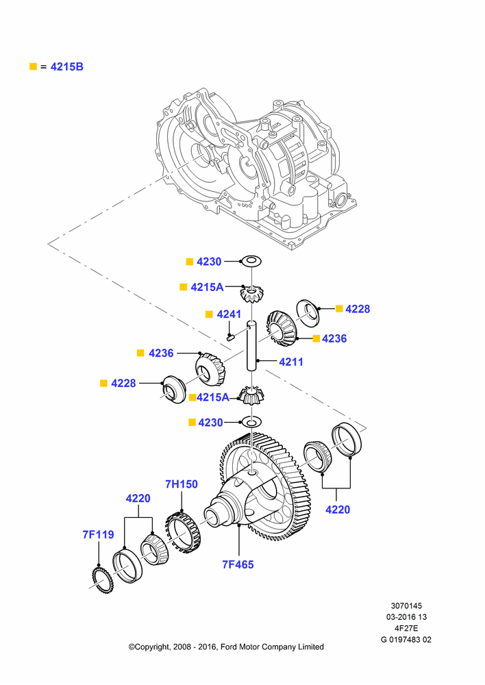 45 - Automatic Transaxle Diff.Component, 4-Speed Automatic Transaxle - 4F27E; 01/APR/2009
