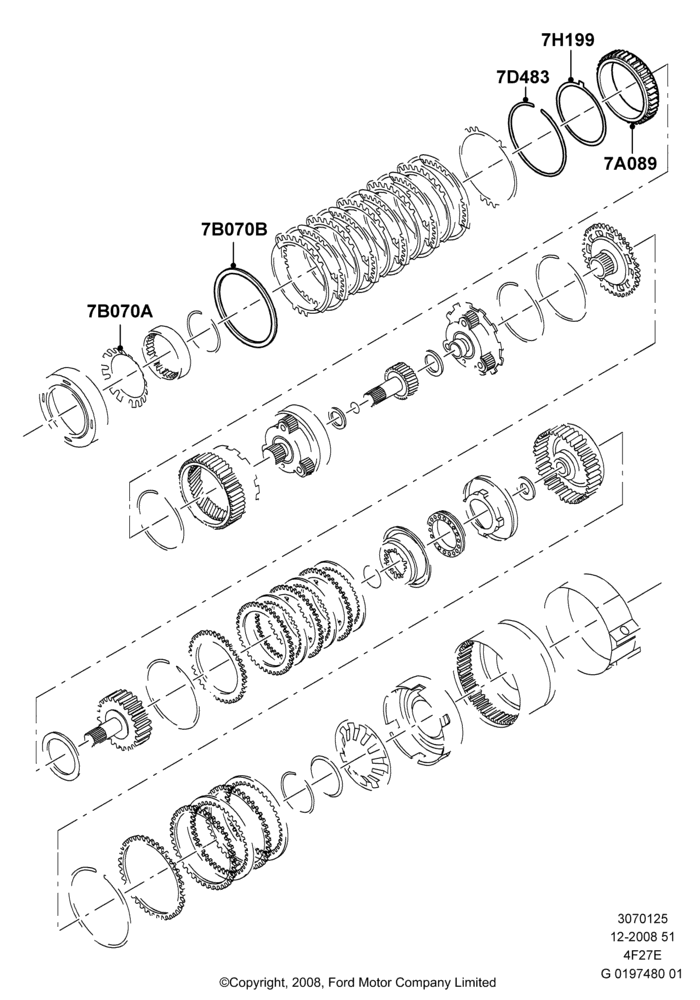 25 - Drive Plates - Low Clutch, 4-Speed Automatic Transaxle - 4F27E; 01/APR/2009