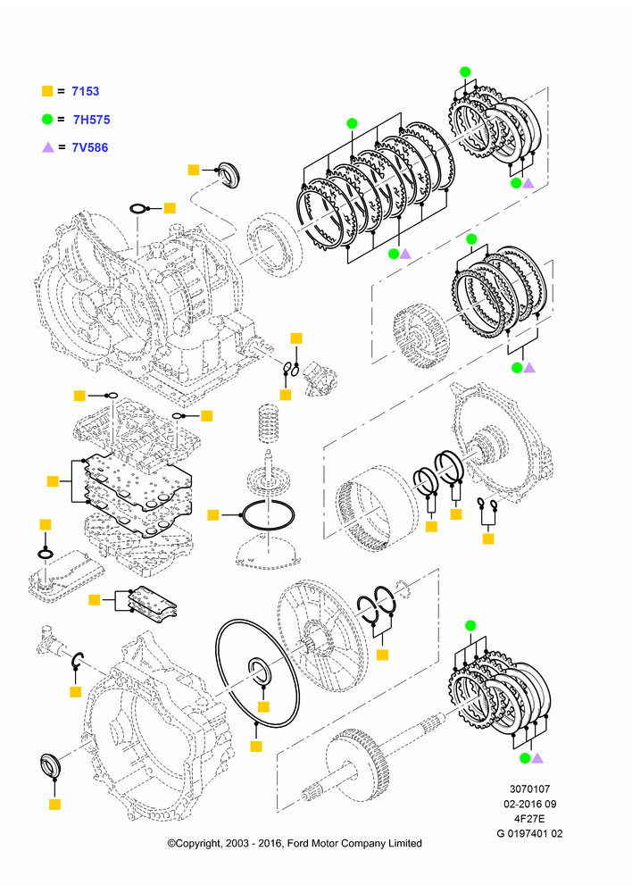 07 - Automatic Transmission Gasket Kits, 4-Speed Automatic Transaxle - 4F27E; 01/APR/2009
