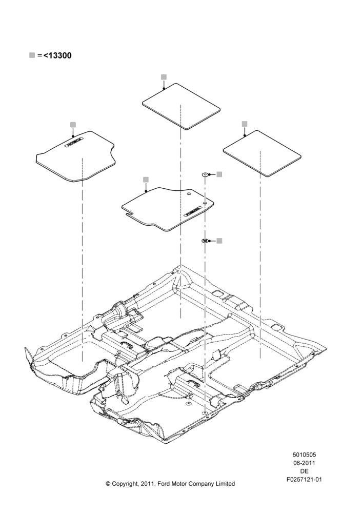 05XP - Floor Trim, Ford Division Derivative, Accessory; 06/JUN/2011-29/JUL/2012
